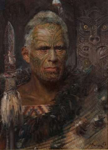 Maori, 1963; olej na plátně