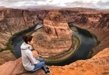 Andrea Kalousová se kochá výhledem na Horseshoe Bend