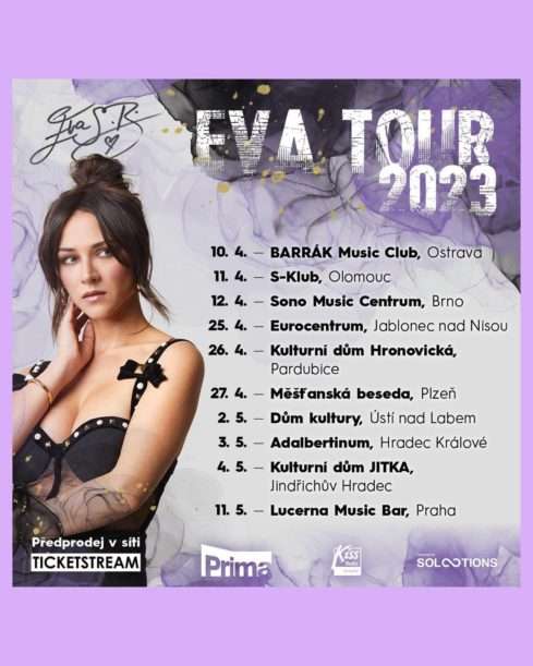 Eva Tour. Burešová bude mít koncerty